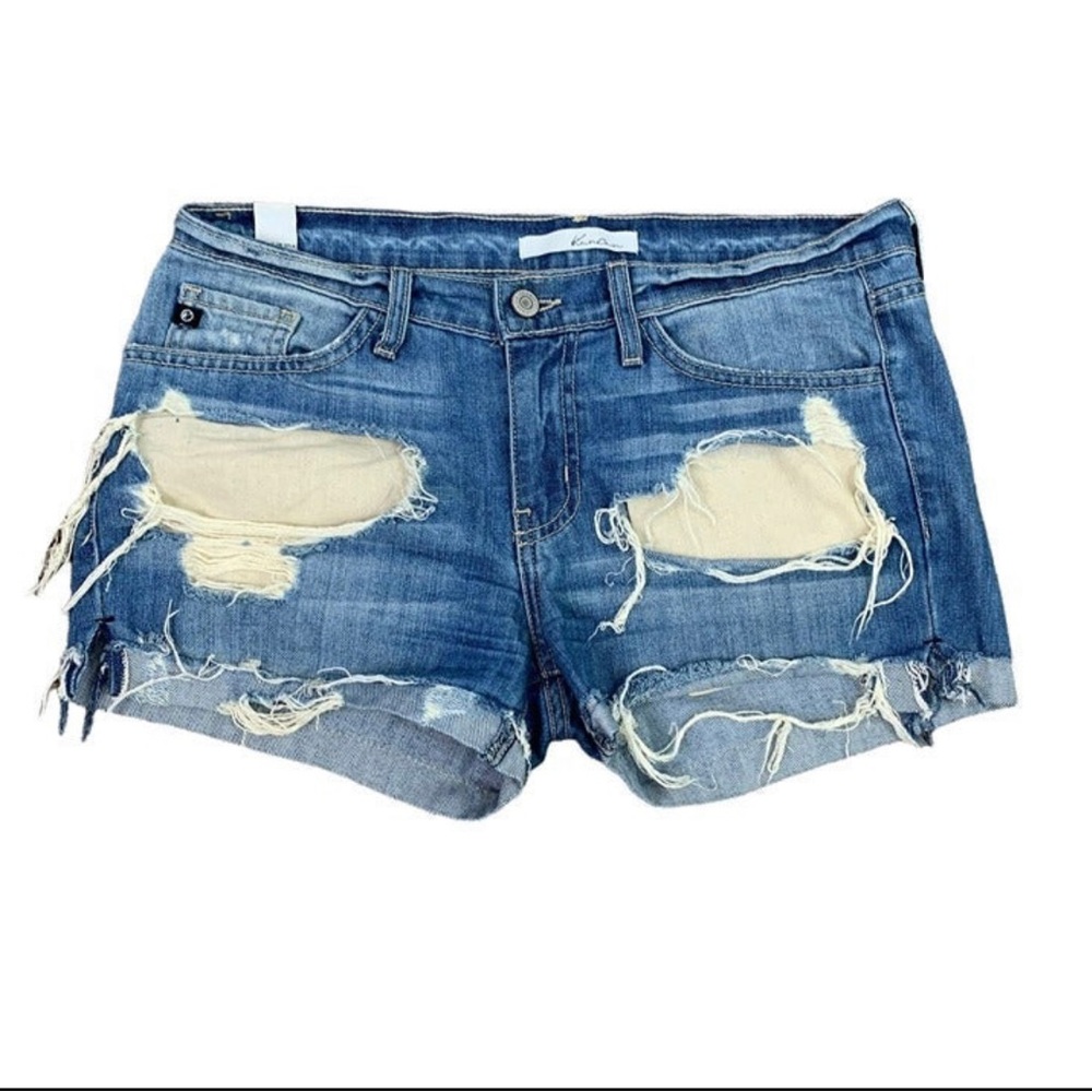 Kancan factory distressed cuffed shorts